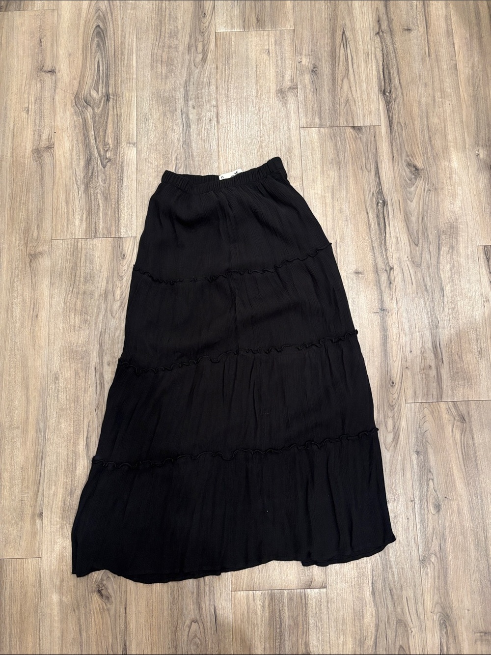 Hollister Black Tiered Maxi Skirt